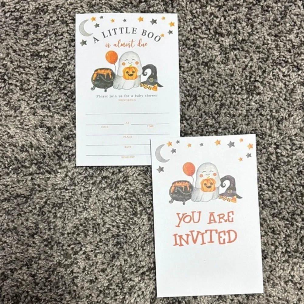 Halloween Baby Shower Invitation Cards- 25